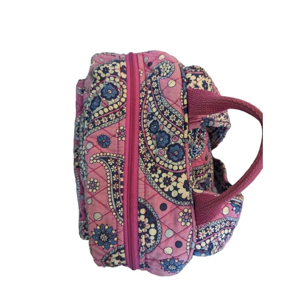 Vera Bradley Backpack Boysenberry Paisley Quilted Pink Blue - Picture 12 of 16